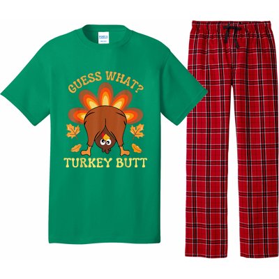 Funny Thanksgiving Guess What Turkey Butt Pajama Set