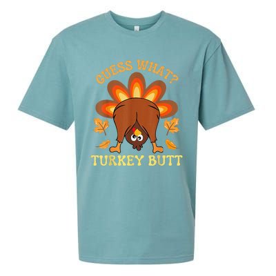 Funny Thanksgiving Guess What Turkey Butt Sueded Cloud Jersey T-Shirt