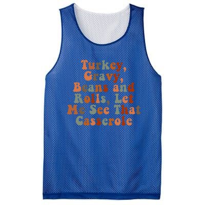 Funny Turkey Gravy Beans And Rolls Let Me See That Casserole Mesh Reversible Basketball Jersey Tank