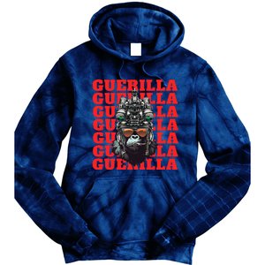 Funny tactical gorilla guerilla with night vision and helmet  Tie Dye Hoodie