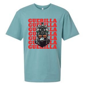 Funny tactical gorilla guerilla with night vision and helmet  Sueded Cloud Jersey T-Shirt