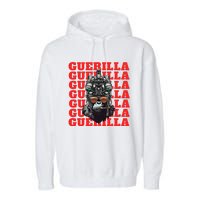 Funny tactical gorilla guerilla with night vision and helmet  Garment-Dyed Fleece Hoodie