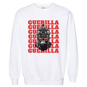 Funny tactical gorilla guerilla with night vision and helmet  Garment-Dyed Sweatshirt