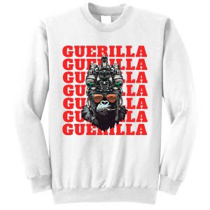 Funny tactical gorilla guerilla with night vision and helmet  Sweatshirt