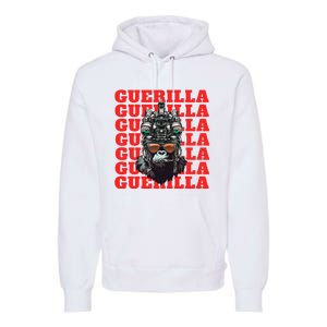 Funny tactical gorilla guerilla with night vision and helmet  Premium Hoodie