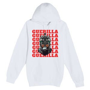 Funny tactical gorilla guerilla with night vision and helmet  Premium Pullover Hoodie