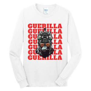 Funny tactical gorilla guerilla with night vision and helmet  Tall Long Sleeve T-Shirt