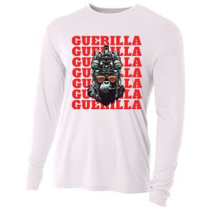 Funny tactical gorilla guerilla with night vision and helmet  Cooling Performance Long Sleeve Crew