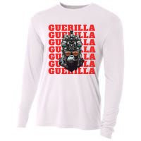 Funny tactical gorilla guerilla with night vision and helmet  Cooling Performance Long Sleeve Crew