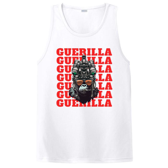 Funny tactical gorilla guerilla with night vision and helmet  PosiCharge Competitor Tank