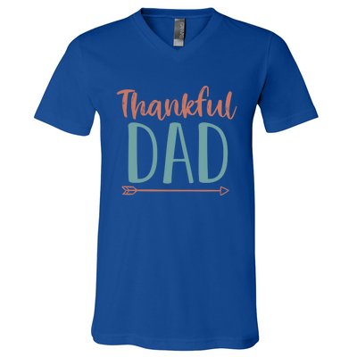 Funy Thankful Grateful Blessed Dad Cute Gift Funny Thansgiving Gift V-Neck T-Shirt