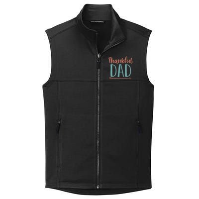 Funy Thankful Grateful Blessed Dad Cute Gift Funny Thansgiving Gift Collective Smooth Fleece Vest