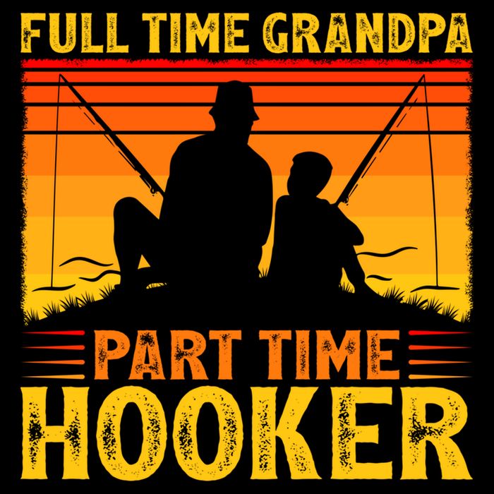 Full Time Grandpa Part Time Hooker Fishing Father's Day Gift Backpack