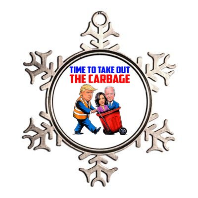 Funny Trump Garbage Time To Take Out The Garbage Election Metallic Star Ornament