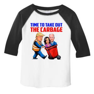 Funny Trump Garbage Time To Take Out The Garbage Election Toddler Fine Jersey T-Shirt