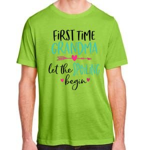 First Time Grandma Let The Spoiling Begin New 1st Time Adult ChromaSoft Performance T-Shirt