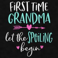 First Time Grandma Let The Spoiling Begin New 1st Time Ladies PosiCharge Tri-Blend Wicking Tank