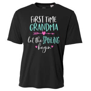 First Time Grandma Let The Spoiling Begin New 1st Time Cooling Performance Crew T-Shirt