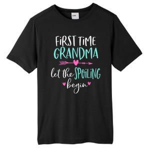 First Time Grandma Let The Spoiling Begin New 1st Time Tall Fusion ChromaSoft Performance T-Shirt