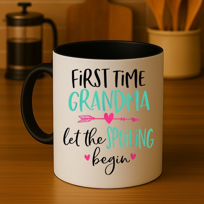 First Time Grandma Let The Spoiling Begin New 1st Time Mug