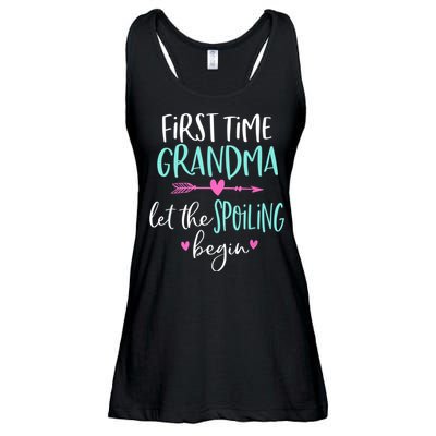 First Time Grandma Let The Spoiling Begin New 1st Time Ladies Essential Flowy Tank