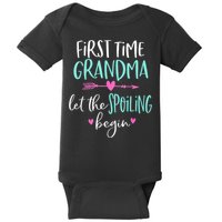 First Time Grandma Let The Spoiling Begin New 1st Time Baby Bodysuit