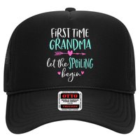 First Time Grandma Let The Spoiling Begin New 1st Time Trucker Hat