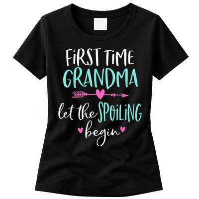 First Time Grandma Let The Spoiling Begin New 1st Time Womens T-Shirt