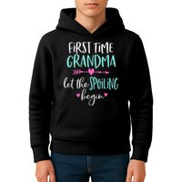 First Time Grandma Let The Spoiling Begin New 1st Time Kids Hoodie