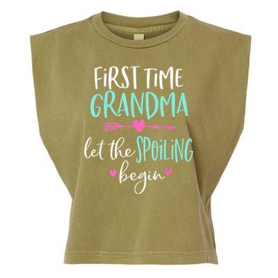 First Time Grandma Let The Spoiling Begin New 1st Time Garment-Dyed Women's Muscle Tee