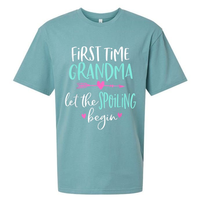 First Time Grandma Let The Spoiling Begin New 1st Time Sueded Cloud Jersey T-Shirt