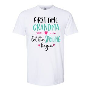 First Time Grandma Let The Spoiling Begin New 1st Time Softstyle CVC T-Shirt