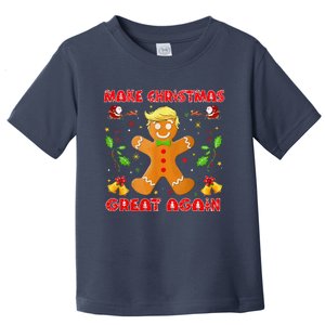 Funny Trump Gingerbread Man Make Christmas Great Again 2024 Toddler T-Shirt