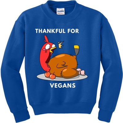 Funny Thanksgiving Gift / Thankful For Vegans Funny Gift Kids Sweatshirt