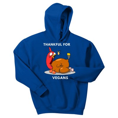 Funny Thanksgiving Gift / Thankful For Vegans Funny Gift Kids Hoodie