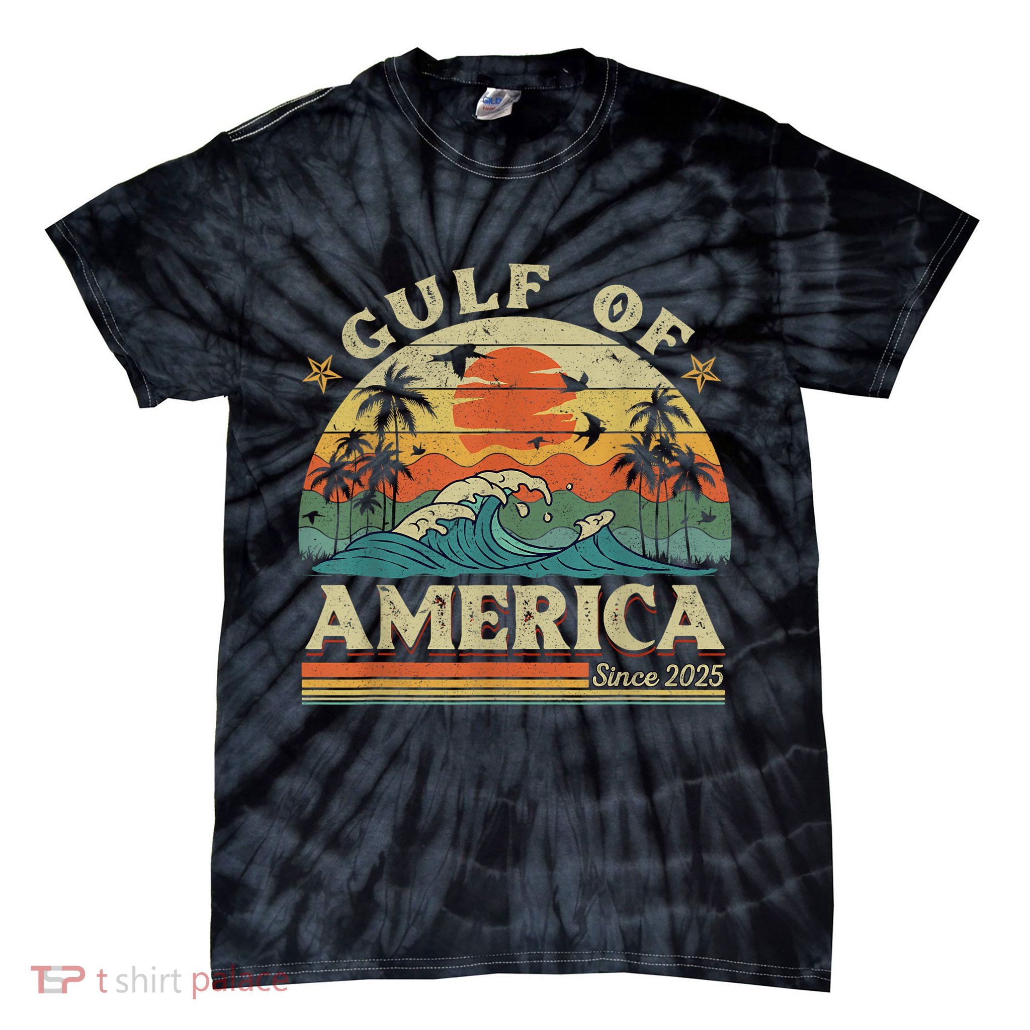 Funny Trump Gulf Of Us America 2025 Trump Tie-Dye T-Shirt
