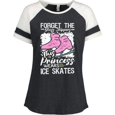 Forget The Glass Slippers This Princess Wear Ice Skate Enza Ladies Jersey Colorblock Tee