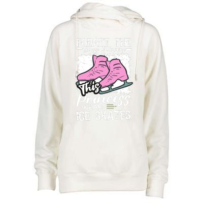 Forget The Glass Slippers This Princess Wear Ice Skate Womens Funnel Neck Pullover Hood