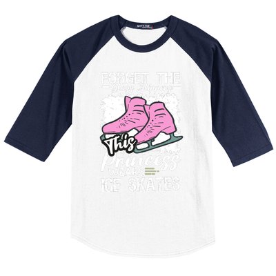 Forget The Glass Slippers This Princess Wear Ice Skate Baseball Sleeve Shirt