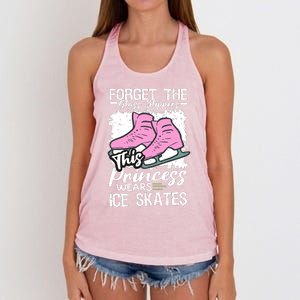 Forget The Glass Slippers This Princess Wear Ice Skate Women's Knotted Racerback Tank