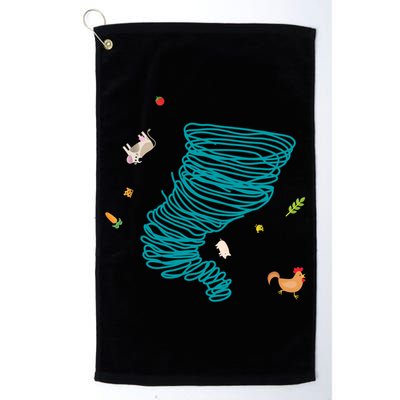 Funny Tornado Gift Weather Twister Hurricane Gift Golf Towel