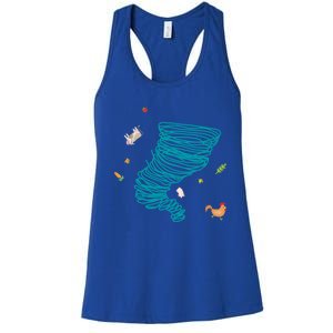 Funny Tornado Gift Weather Twister Hurricane Gift Women's Racerback Tank