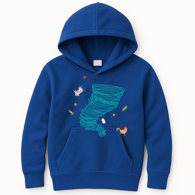Funny Tornado Gift Weather Twister Hurricane Gift Kids Hoodie