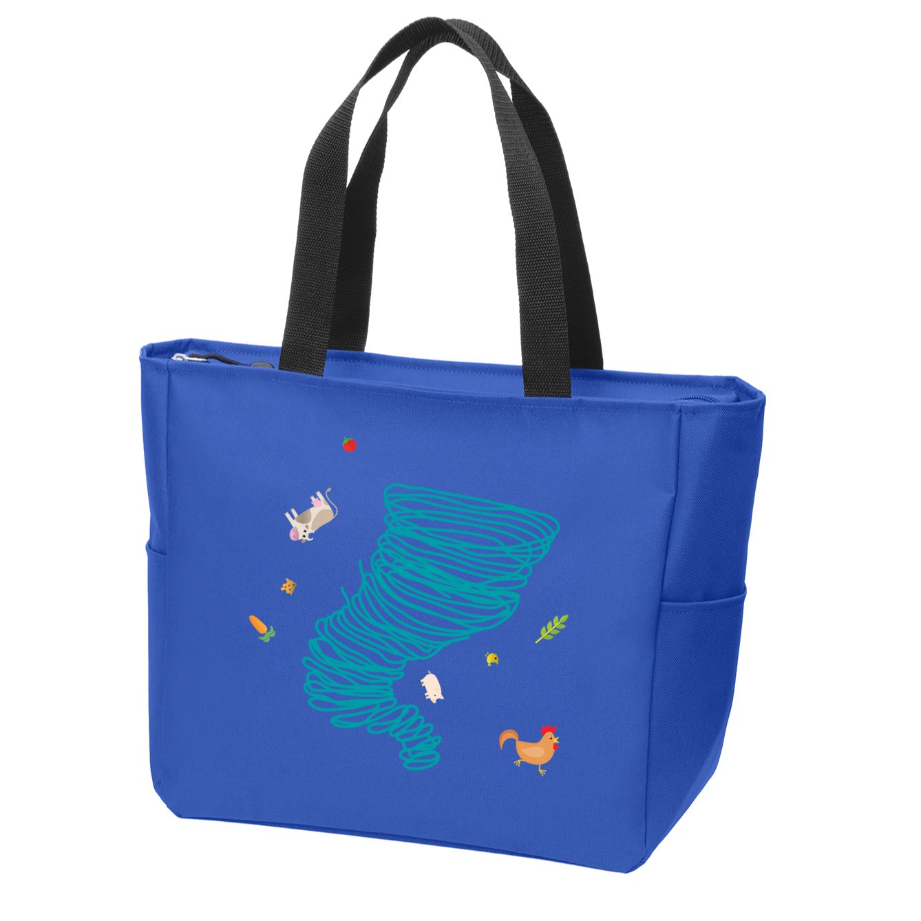 Funny Tornado Gift Weather Twister Hurricane Gift Zip Tote Bag