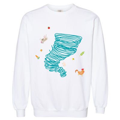 Funny Tornado Gift Weather Twister Hurricane Gift Garment-Dyed Sweatshirt