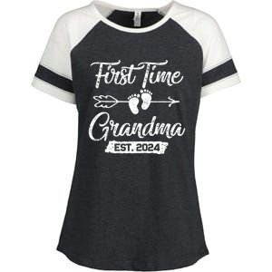 First Time Grandma 2024 Mothers Day Soon To Be Grandma 2024 Enza Ladies Jersey Colorblock Tee