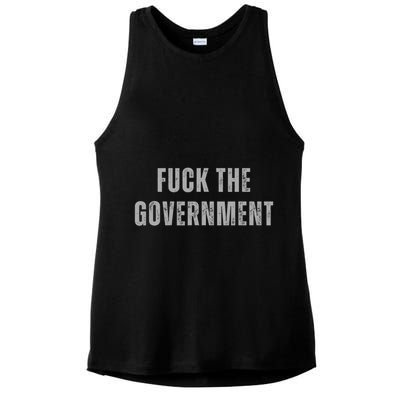 Fuck The Government Ladies PosiCharge Tri-Blend Wicking Tank