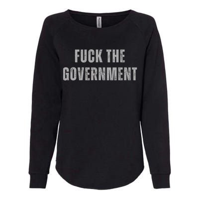 Fuck The Government Womens California Wash Sweatshirt