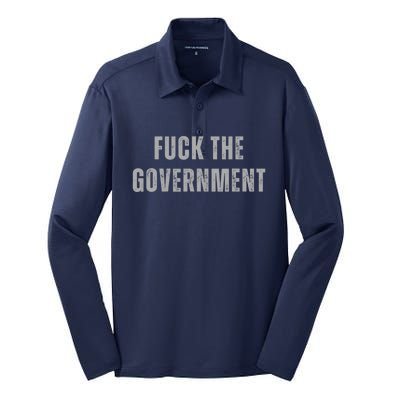 Fuck The Government Silk Touch Performance Long Sleeve Polo