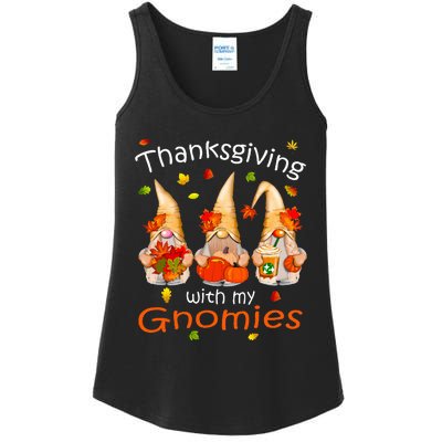 Funny Thanksgiving Gnome Gnomies Lover Ladies Essential Tank